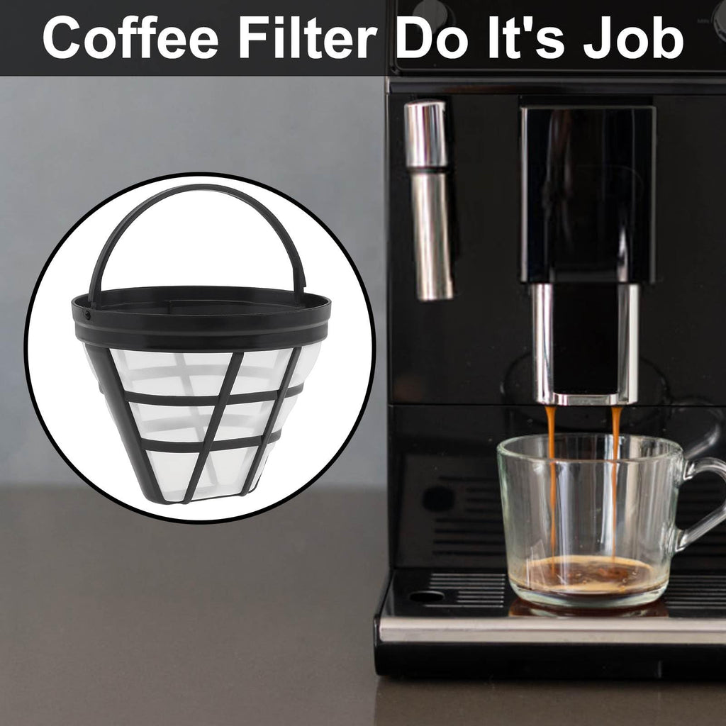 Reusable Cone Coffee Filters 8-12 Cup with Spoon and Brush Q620