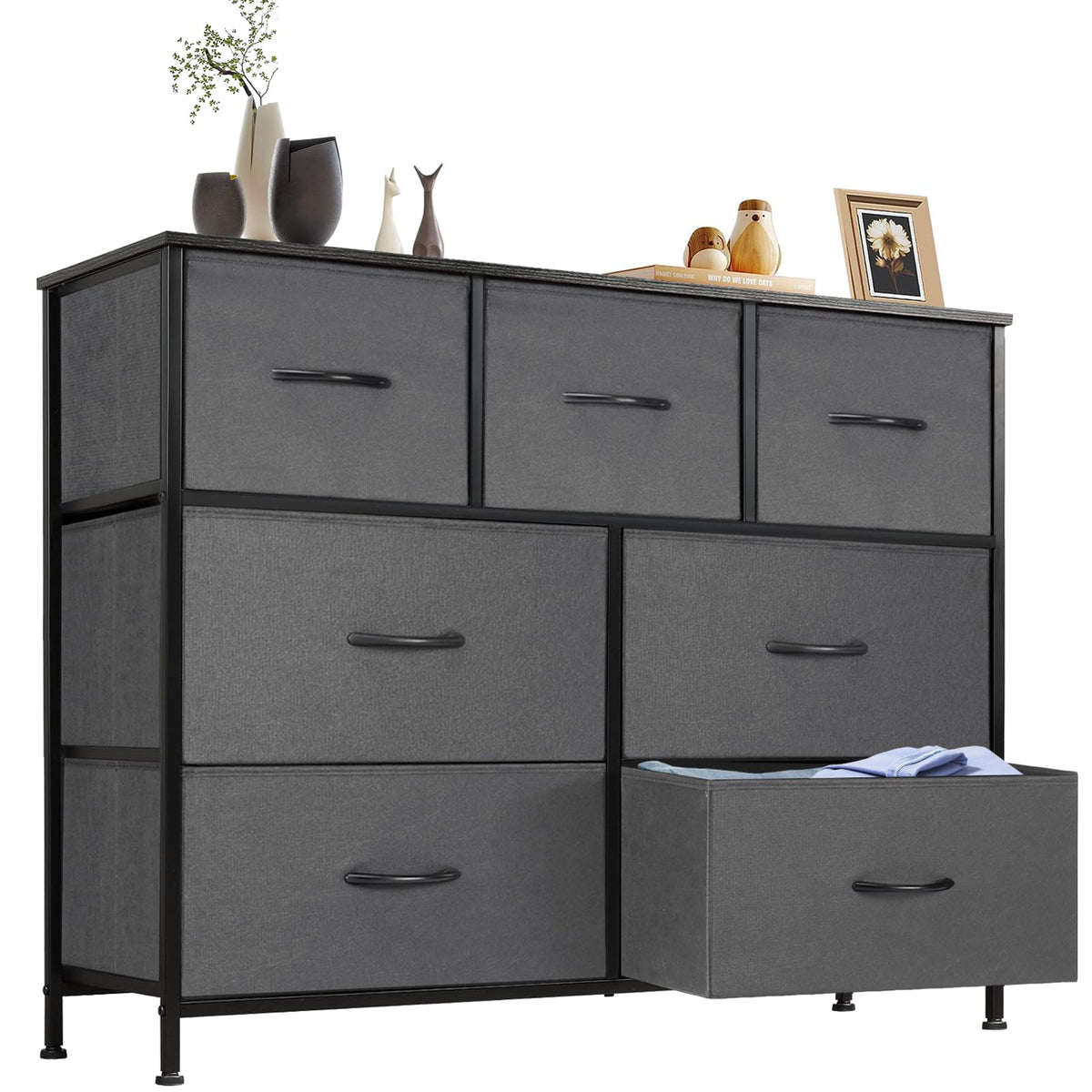7 Drawer Fabric Dresser T1460