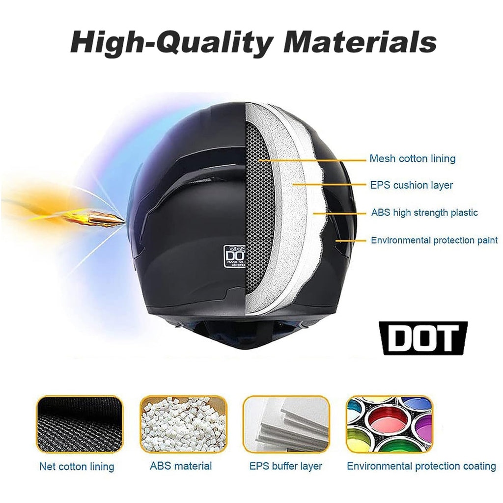 DOT Approved Flip Up Full Face Modular Motorcycle Helmet C547