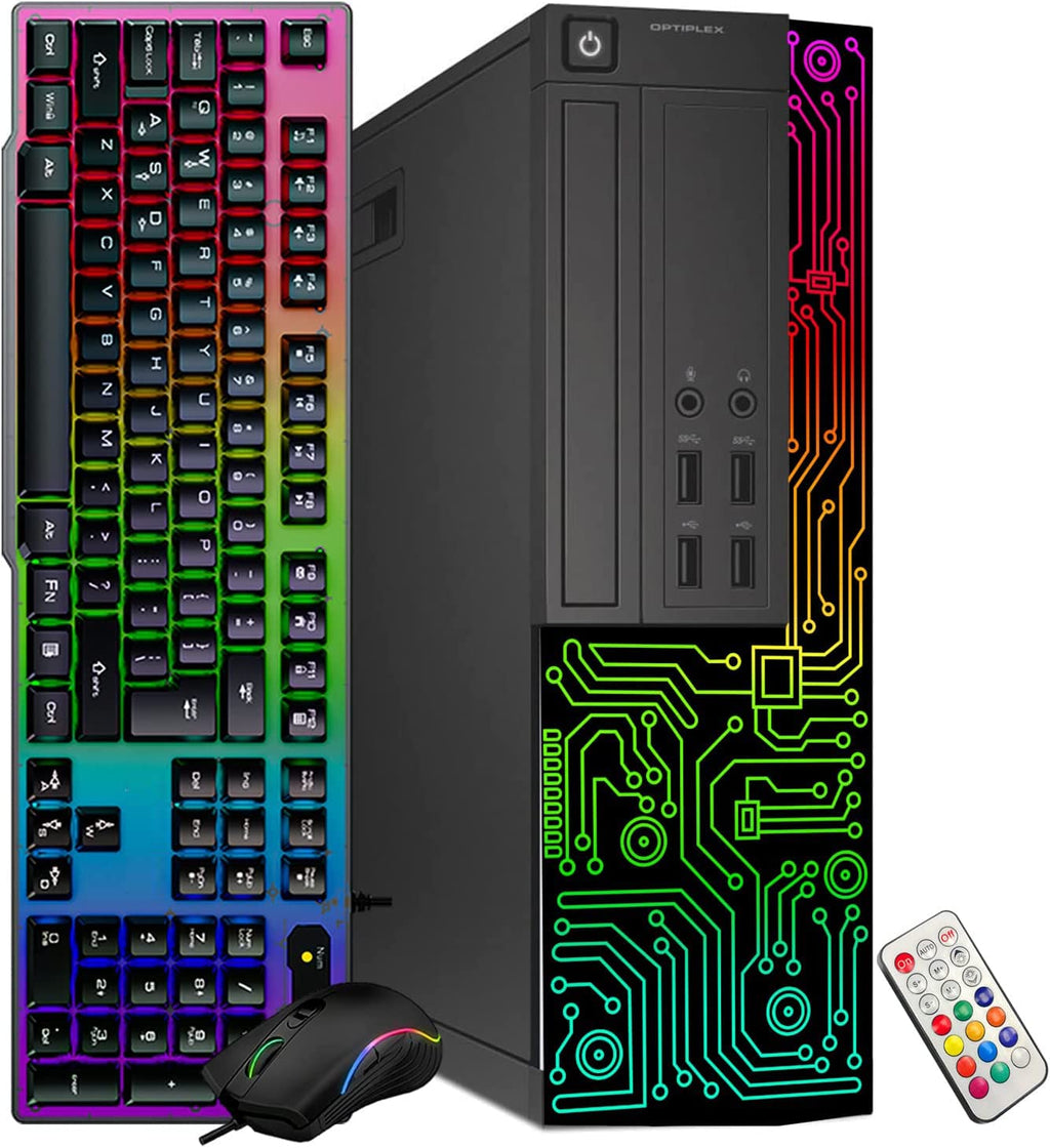 RGB Desktop Computer PC with 24 Inch Monitor, Intel i5, 8GB RAM, 512GB SSD, Windows 11 Pro J798