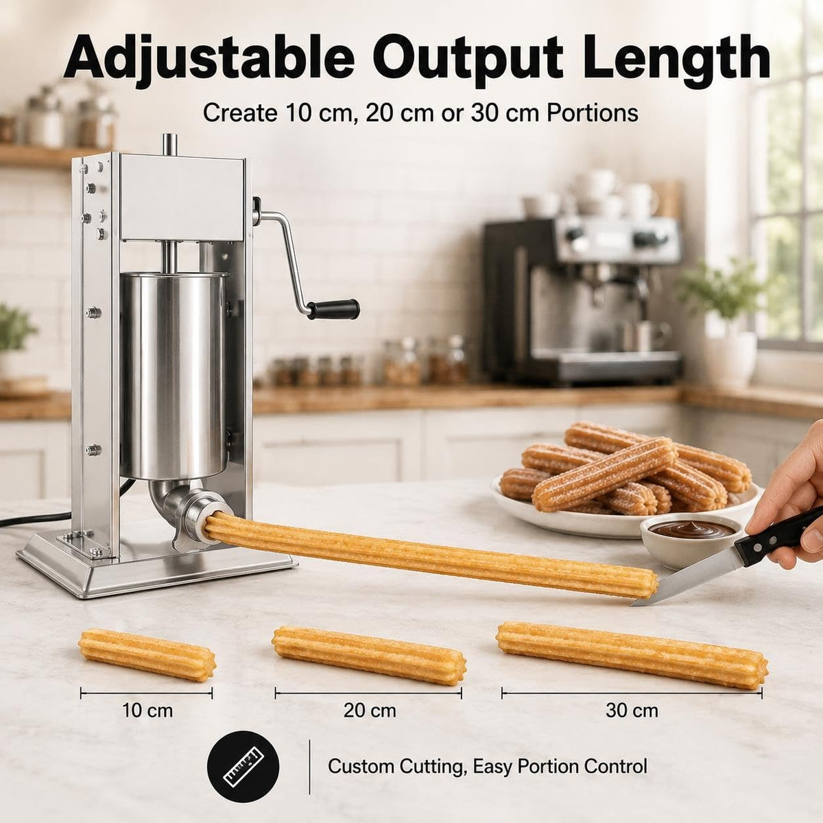 3L 304 Stainless Steel Sausage Stuffer & Churro Maker G989390