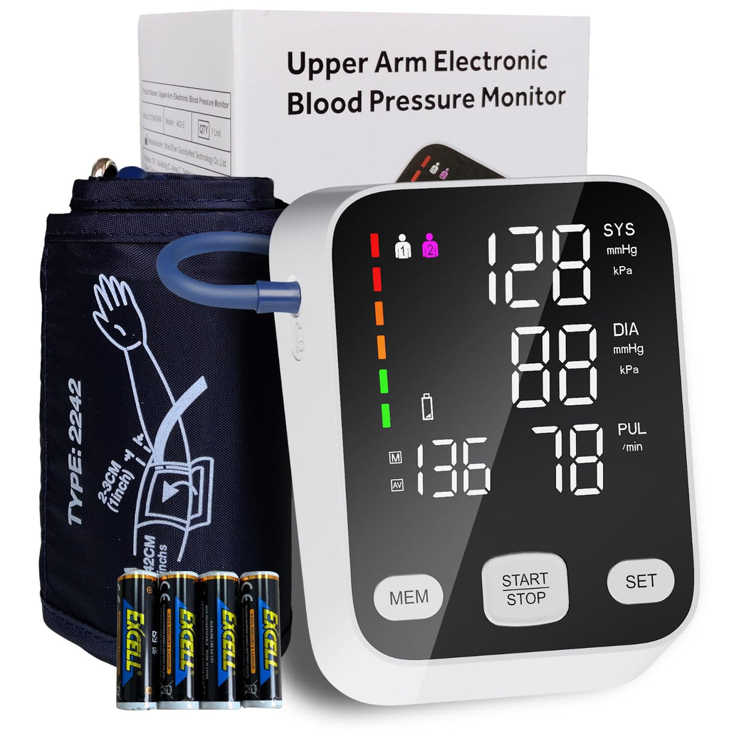 Automatic Upper Arm Blood Pressure Monitor with 6-Inch Backlit Display P3410