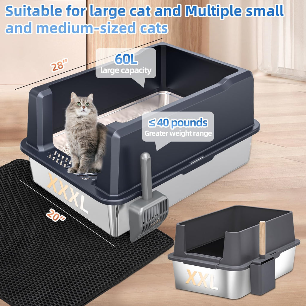 XXXL Stainless Steel Litter Box R4199