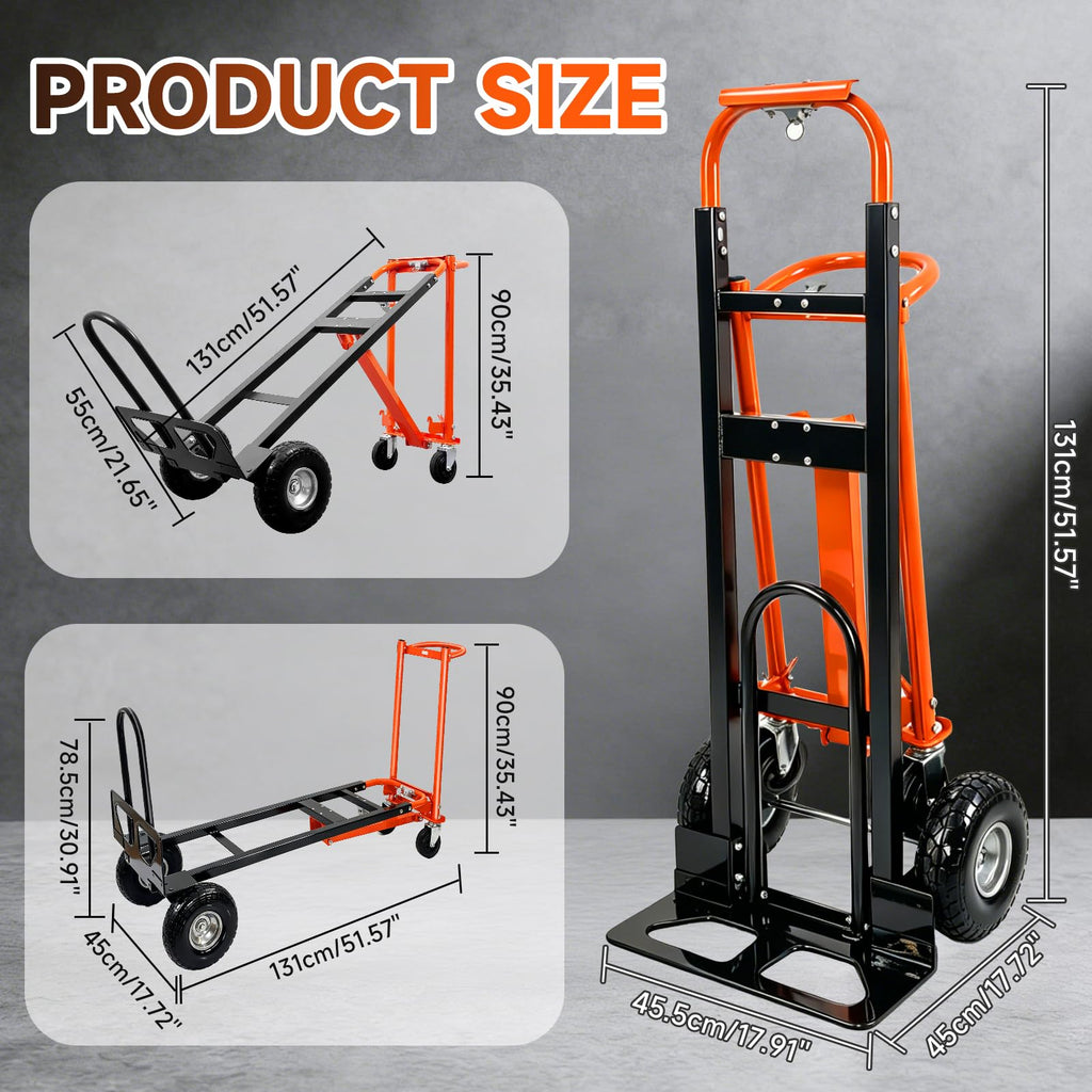 Heavy Duty Convertible Hand Truck with Wheels H611326