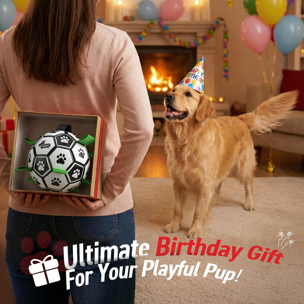 6 Inch Dog Soccer Ball with Straps V32017