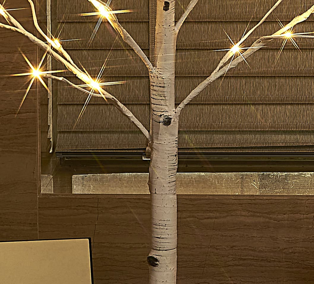 Lighted Birch Tree 8FT 240 Warm White Lights L832