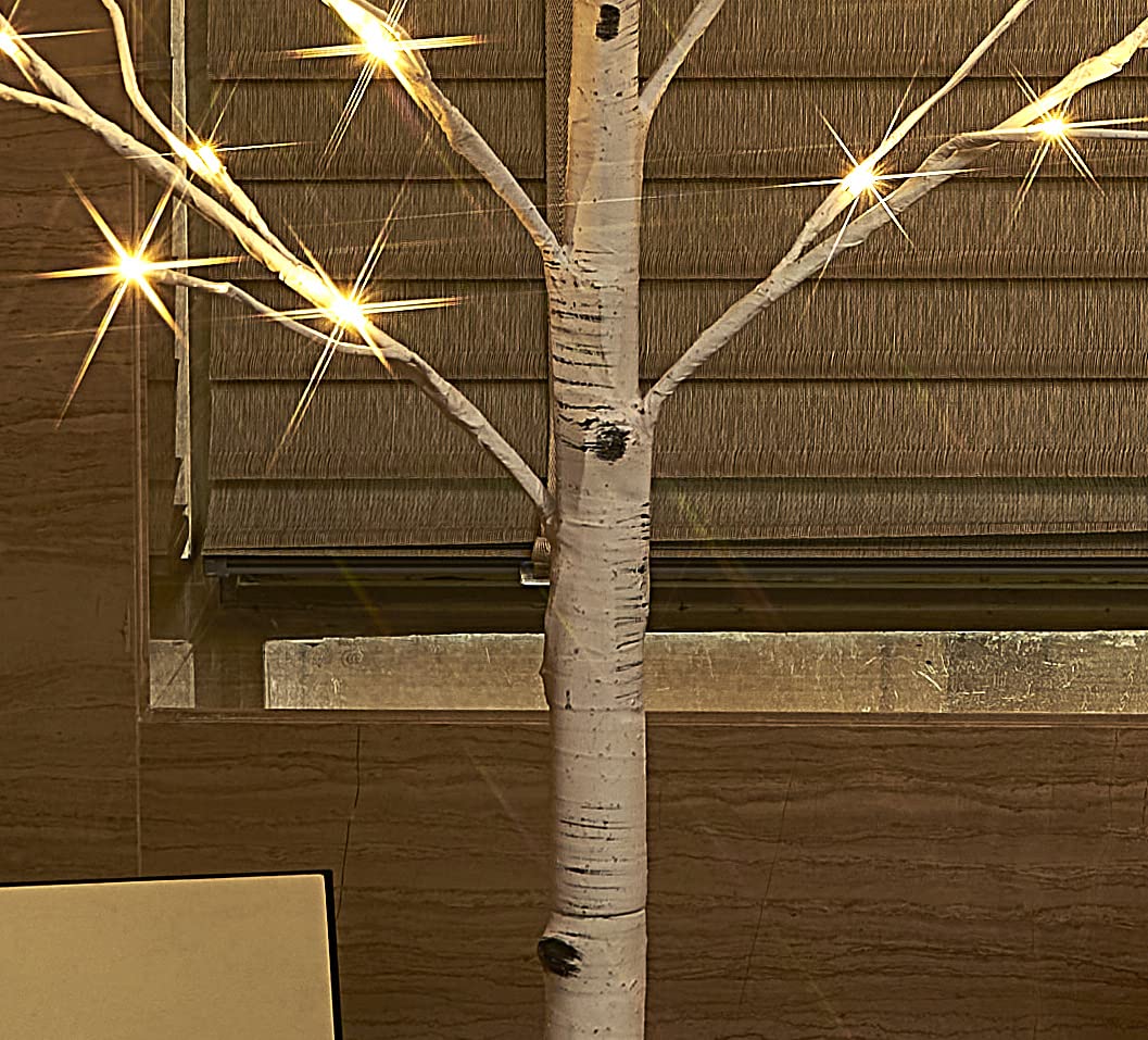 Lighted Birch Tree 8FT 240 Warm White Lights L832