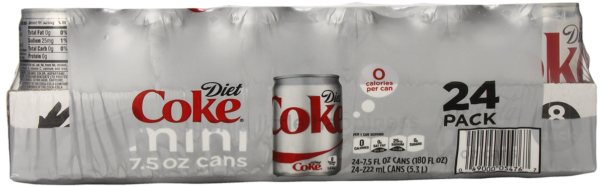 Diet Coke Mini-Cans, 7.5 fl oz (Pack of 24) L242