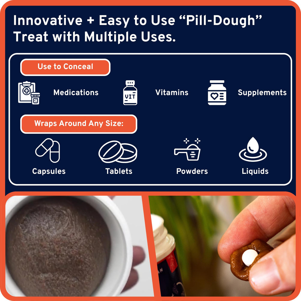 Pill-Dough Treat Paste Wrap for Dogs & Cats W85289