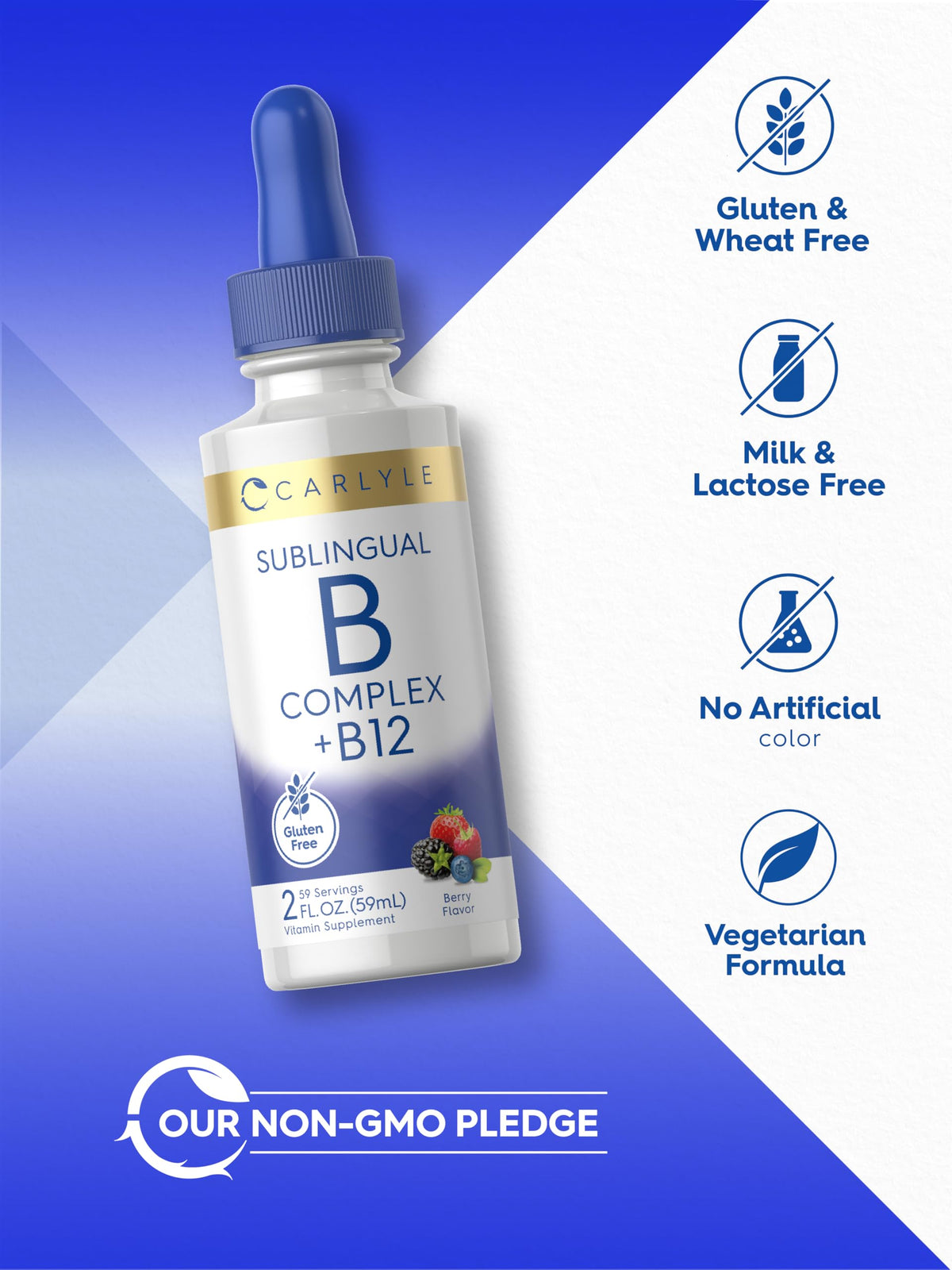 Vitamin B Complex Sublingual Liquid Drops 2 fl oz X50214