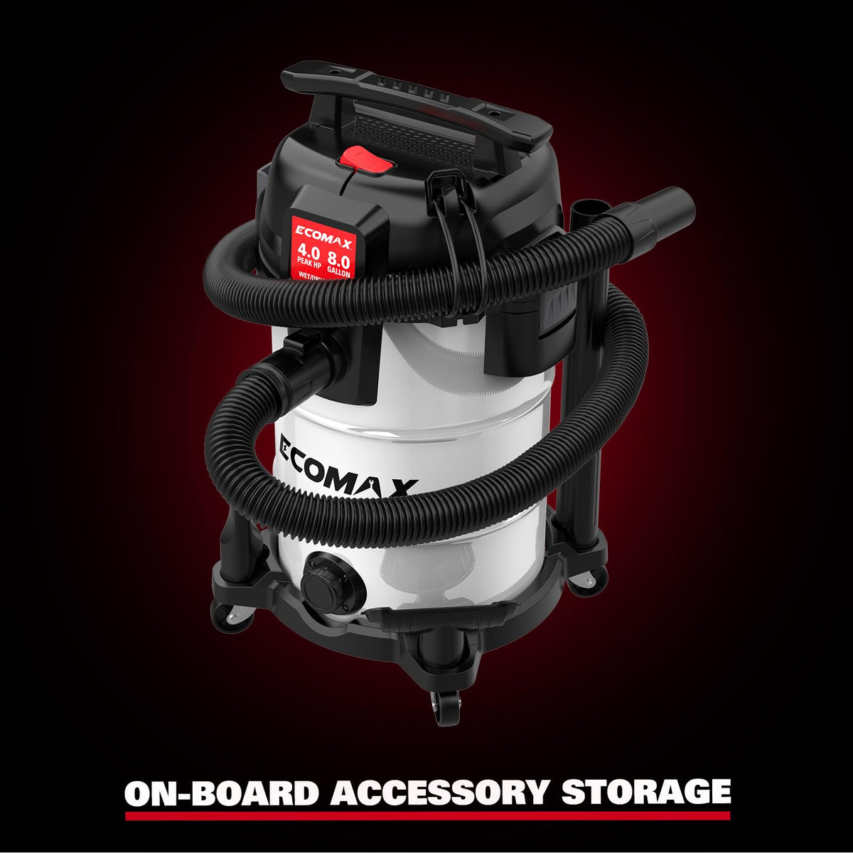 8 Gallon Stainless Steel Wet and Dry Shop Vacuum E163