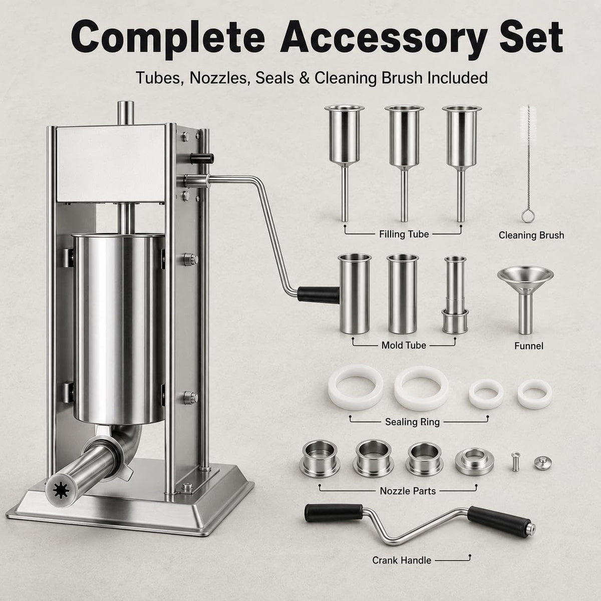 3L 304 Stainless Steel Sausage Stuffer & Churro Maker G989390