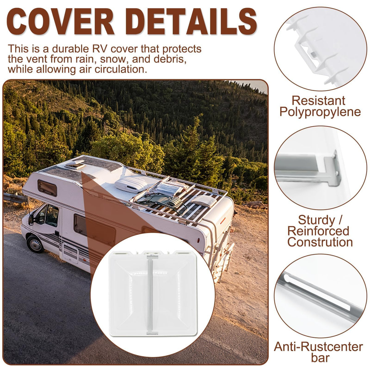 13" x 13" RV Vent Cover/Lid Metal Base B862492