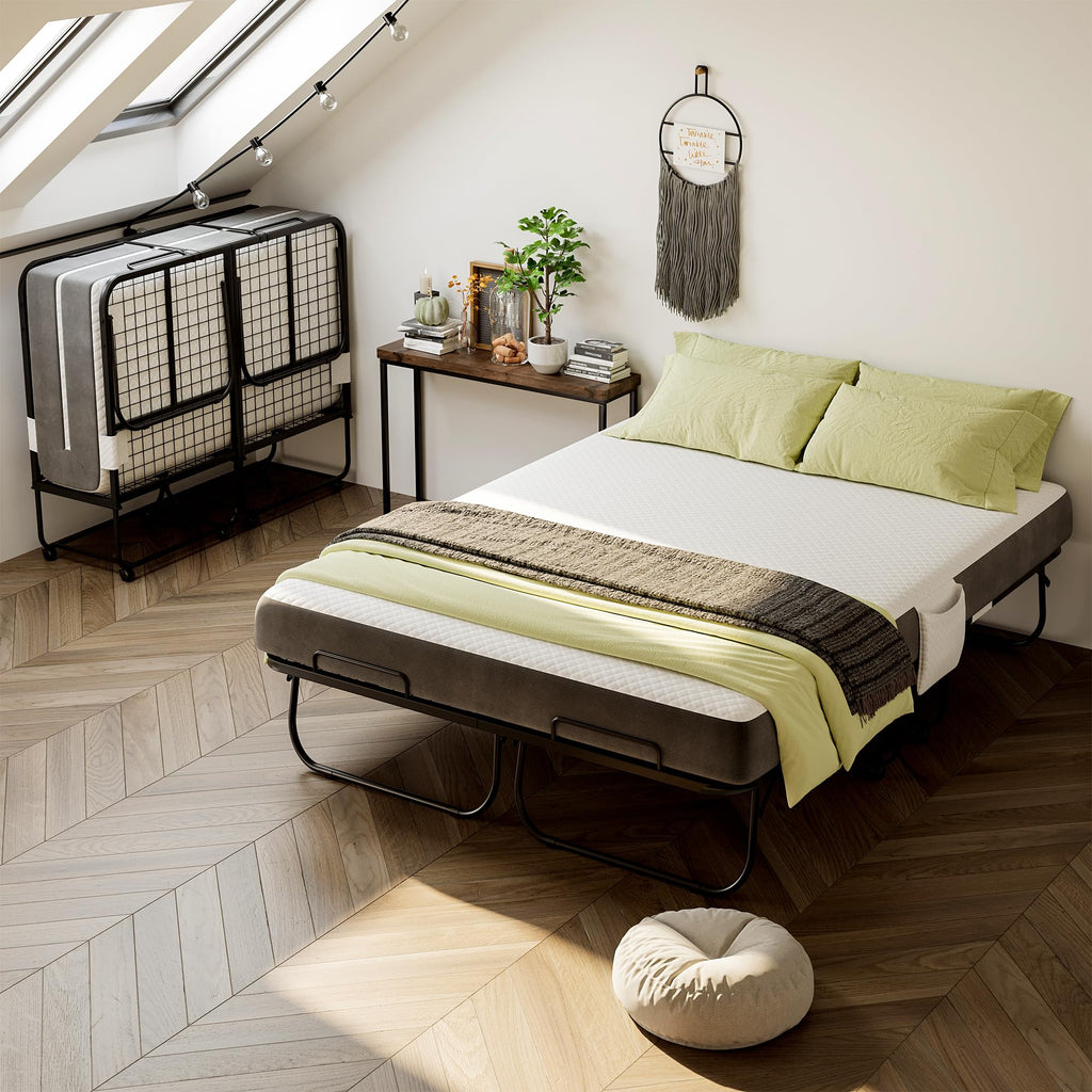 Full Size Folding Bed with Memory Foam Mattress P436