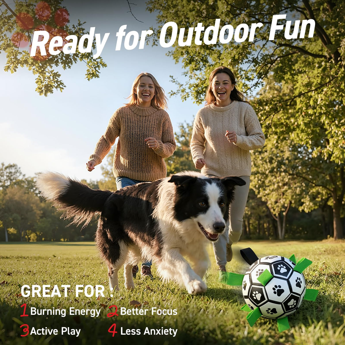 6 Inch Dog Soccer Ball with Straps V32017