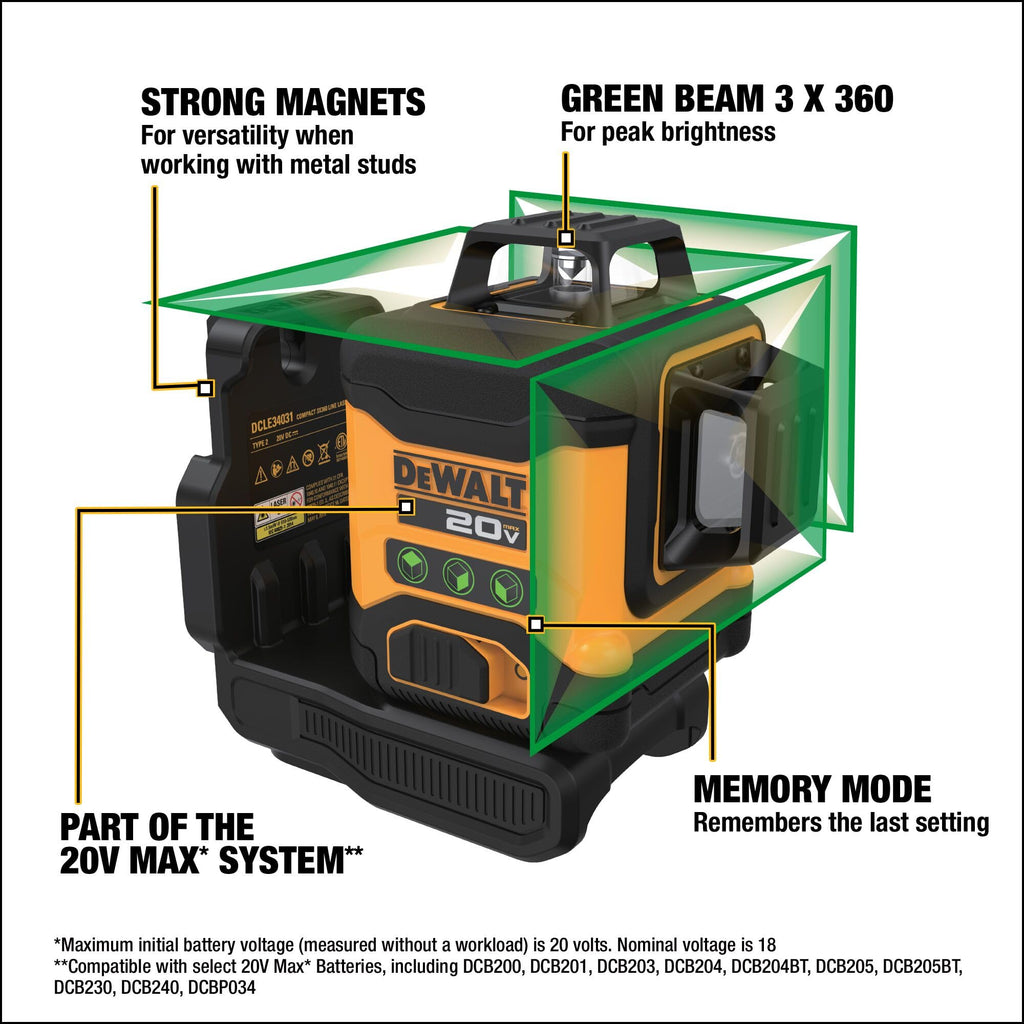 20V MAX Cross Line Laser Level H3344