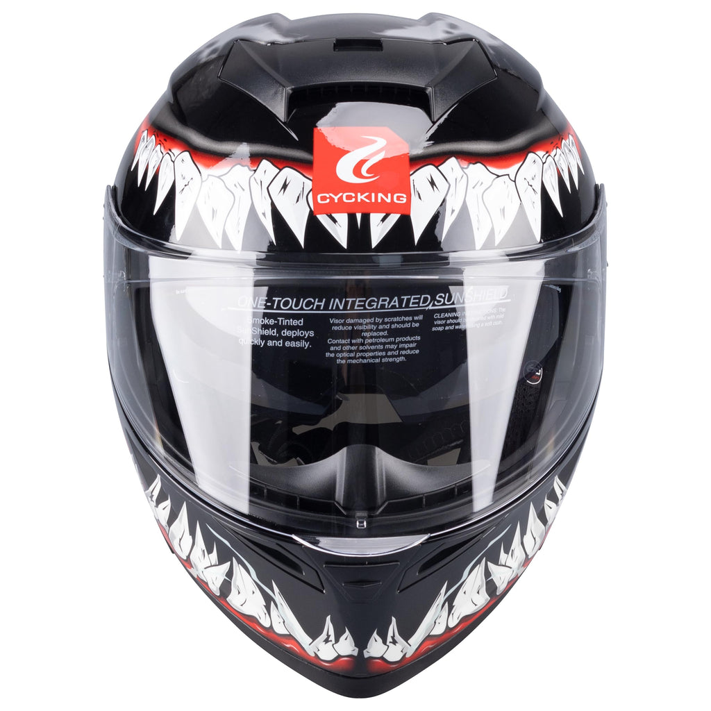 Modular Flip Up Full Face Motorcycle Helmet with Dual Visor T764