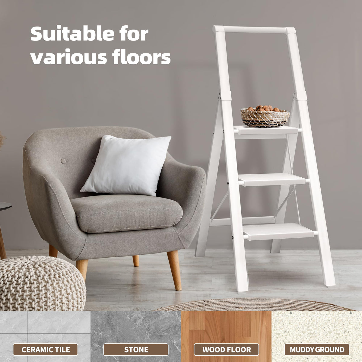 Aluminum 3 Step Ladder R226598
