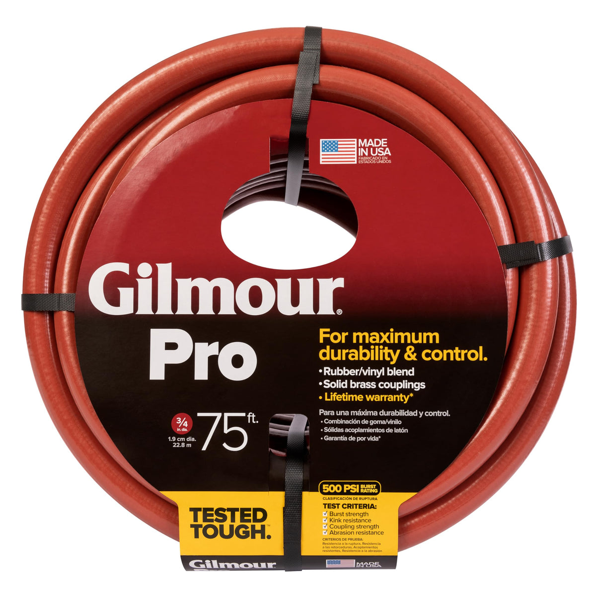 3/4" x 75' Heavy Duty Kink Resistant Garden Hose F364