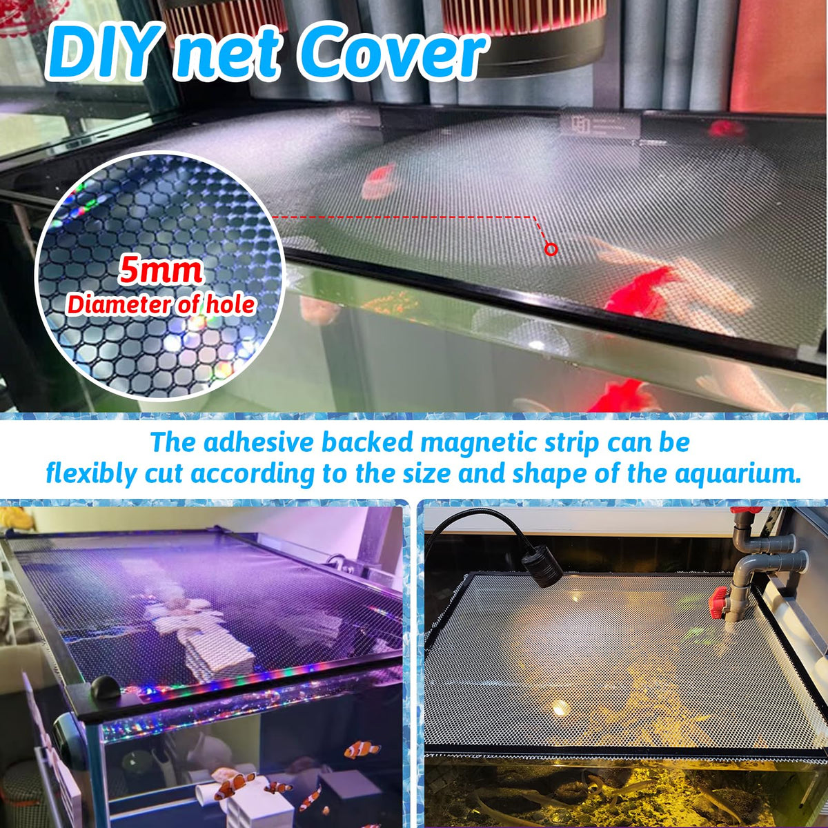 7.5 Feet Aquarium Anti-Jumping Net Cover T650