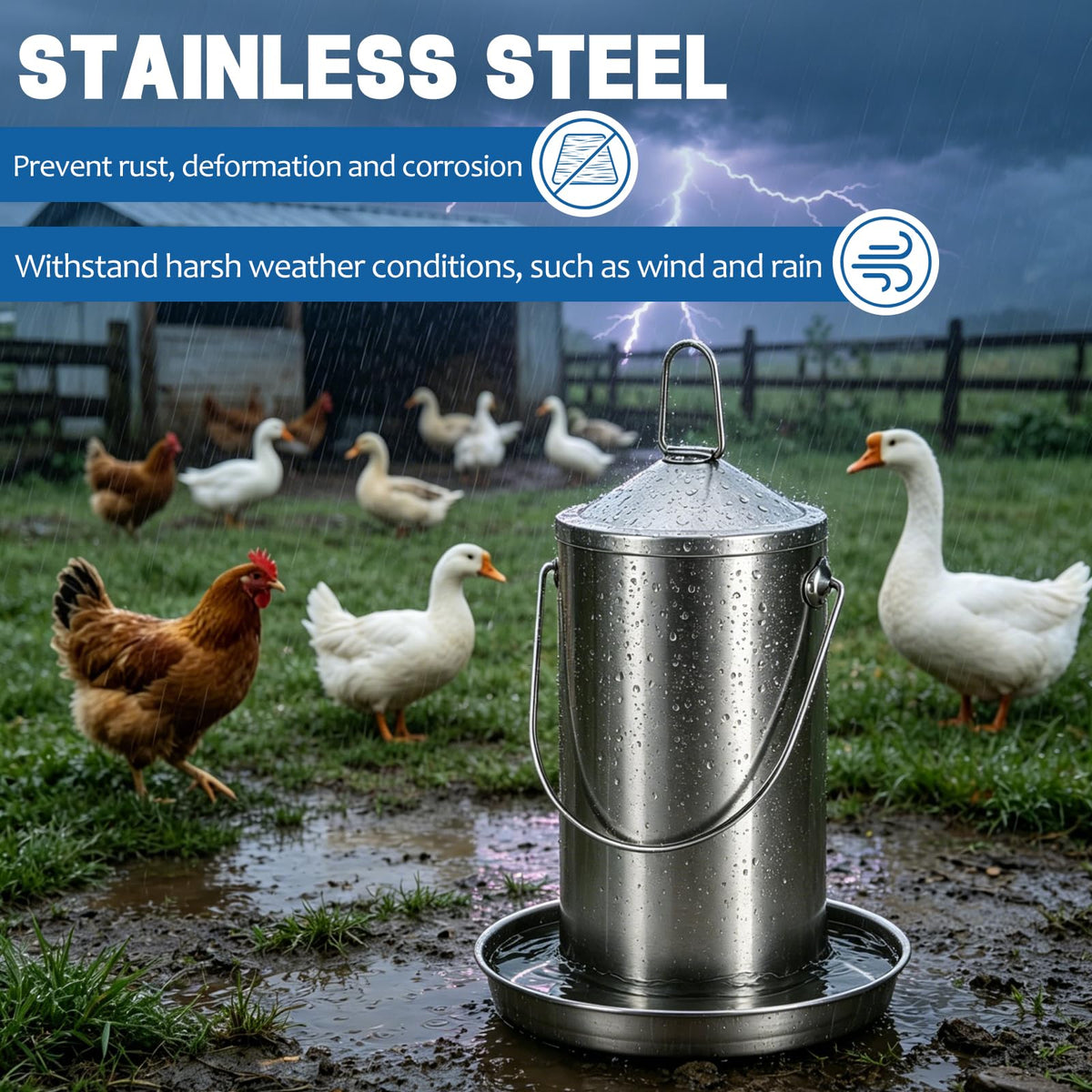 Stainless Steel Chicken Waterer A645