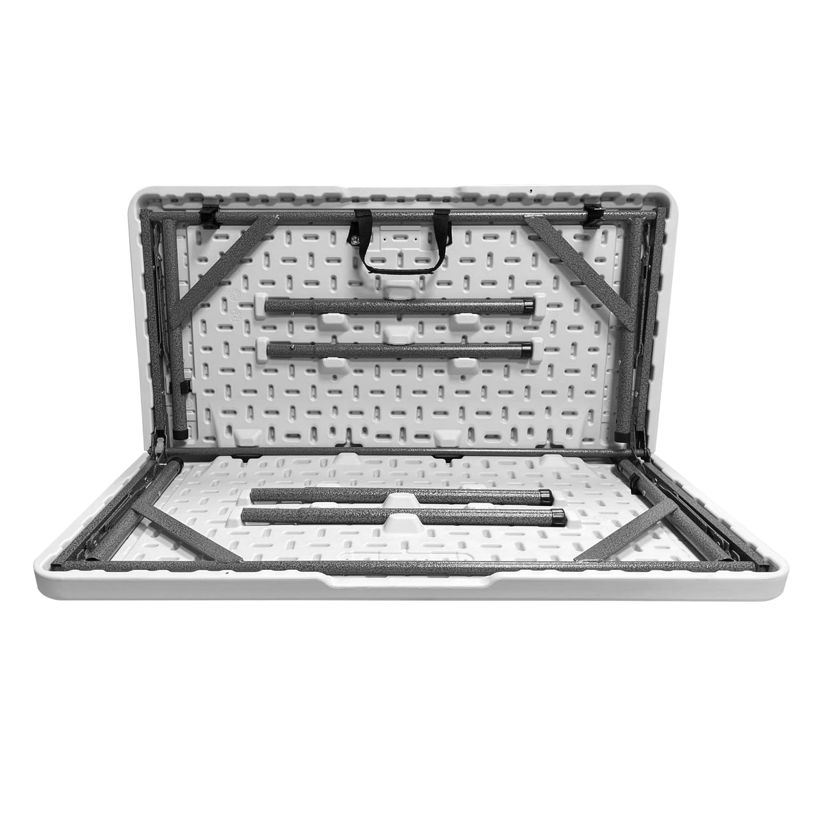 White Square Folding Table with Carry Handle W6829