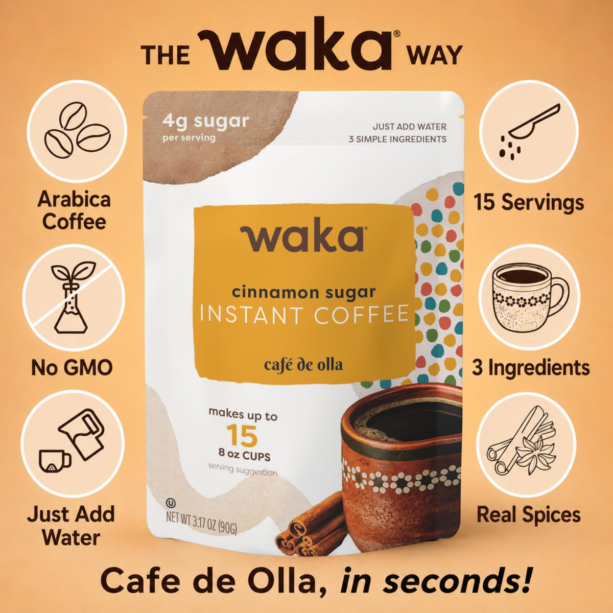 Instant Coffee, Slightly Sweetened, Cinnamon X7710