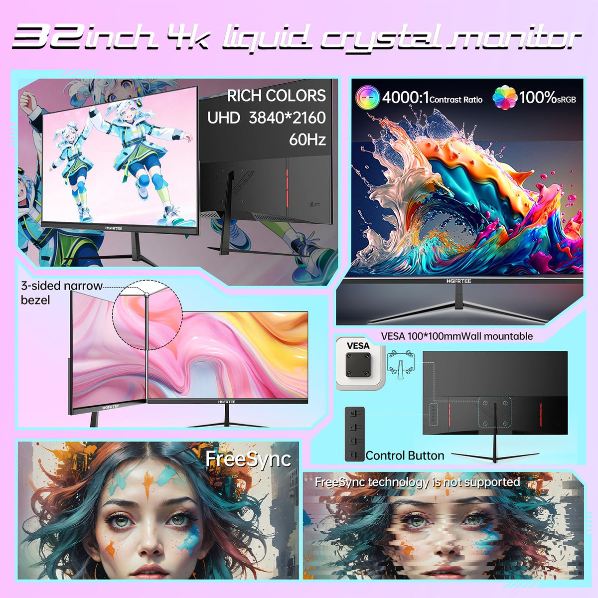 32 Inch 4K UHD Monitor D4696