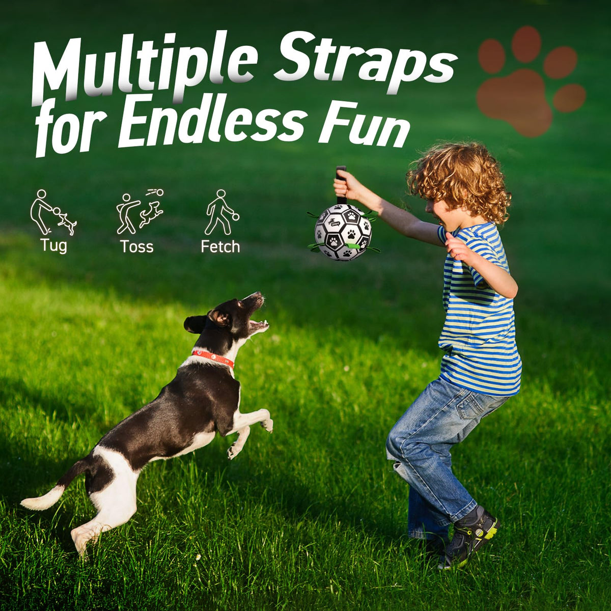 6 Inch Dog Soccer Ball with Straps V32017