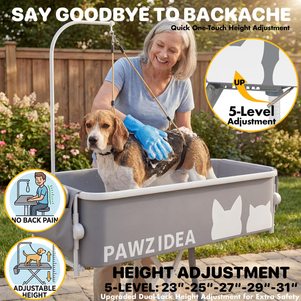 2-in-1 Dog Bathtub & Grooming Table P4362