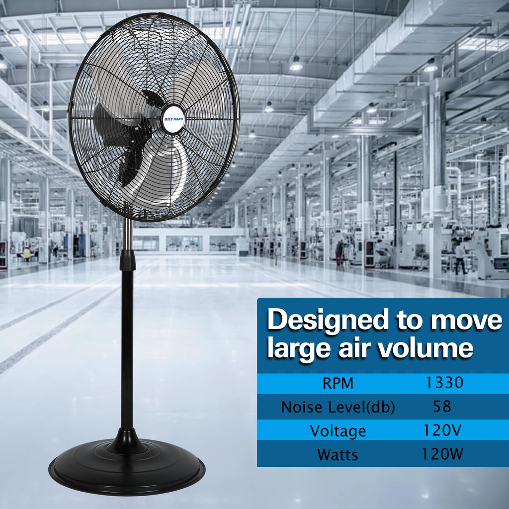 20" High Velocity 3-Speed Oscillating Pedestal Fan, 2 Pack O86387