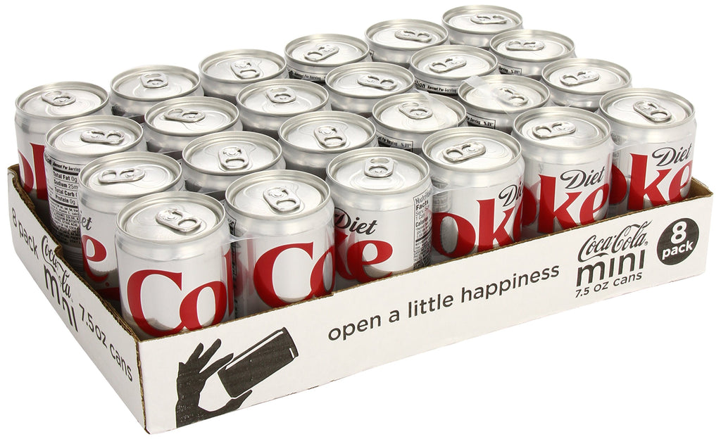 Diet Coke Mini-Cans, 7.5 fl oz (Pack of 24) L242
