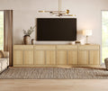 Oak TV Stand with 8 Doors and Drawers J4462