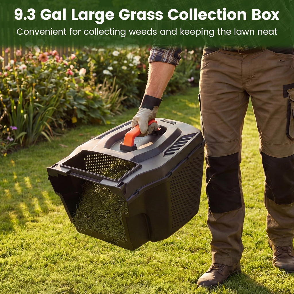 14" Corded Electric Push Lawn Mower with Grass Collection Box U835