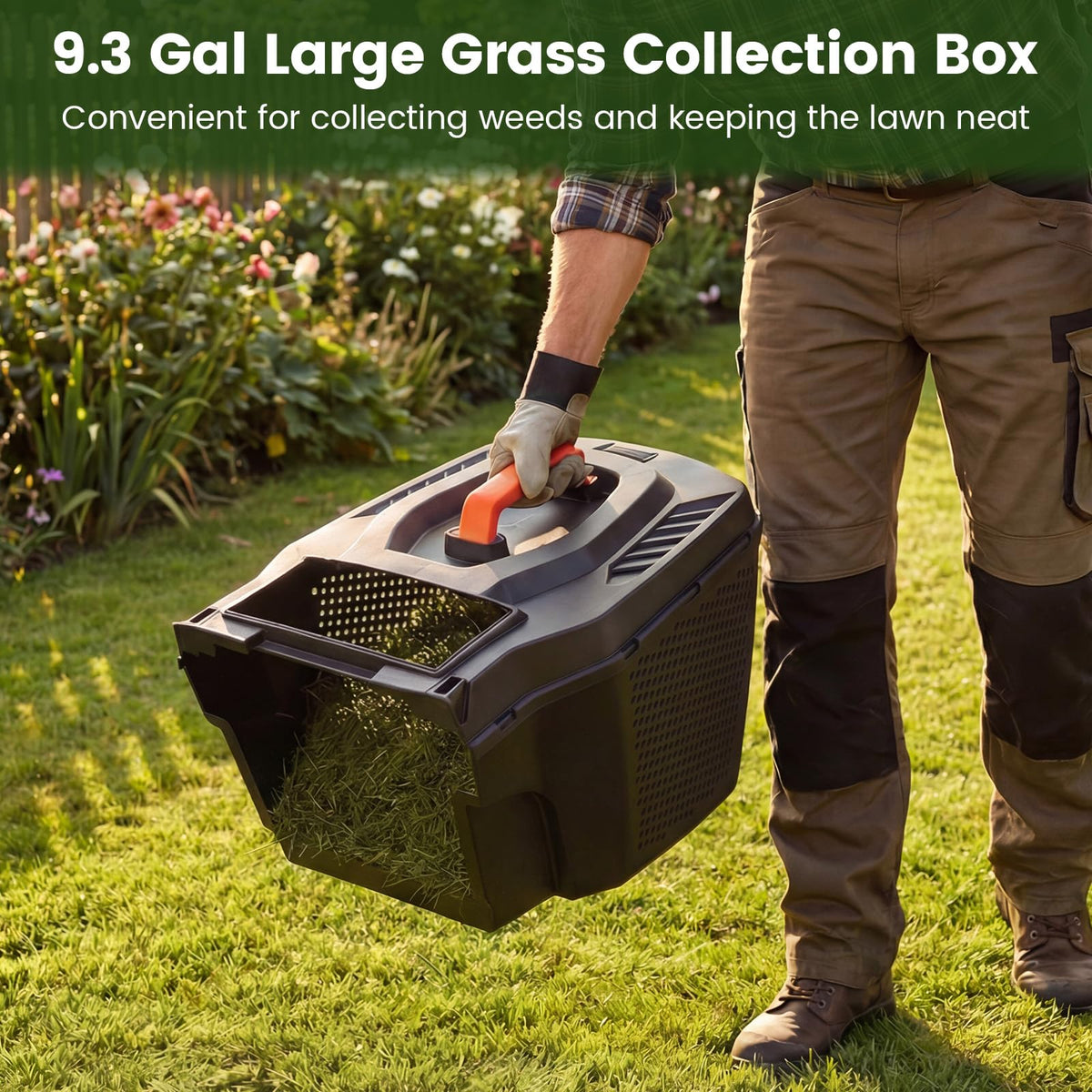 14" Corded Electric Push Lawn Mower with Grass Collection Box U835