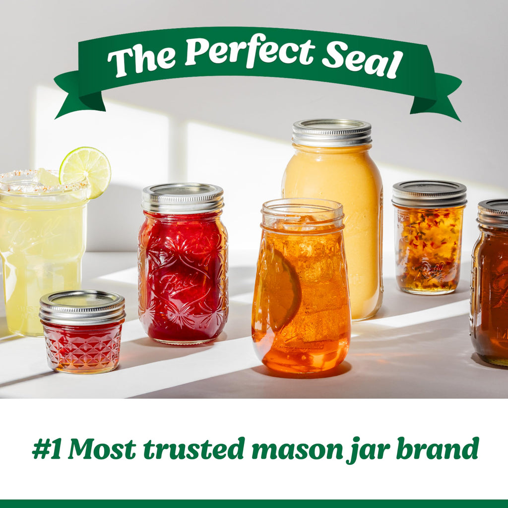 Glass Mason Jar with Lids and Bands, Wide Mouth, 16 OZ G5055