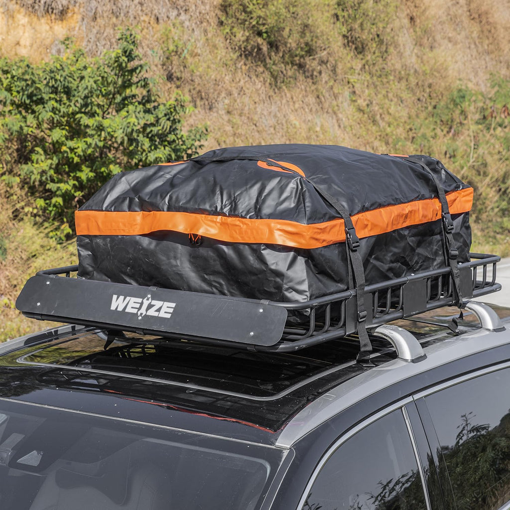 64"x 39" Steel Roof Rack Cargo Carrier with Waterproof Bag Z84846
