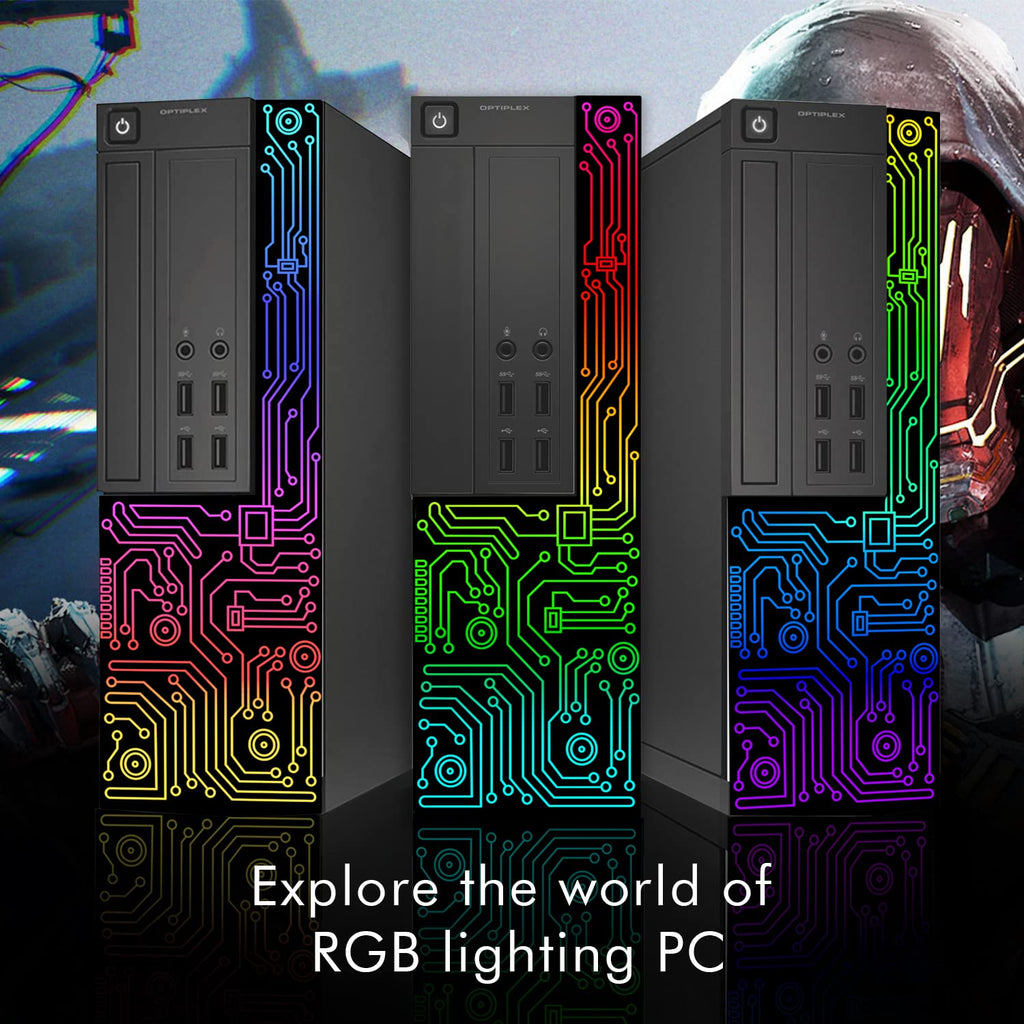 RGB Desktop Computer PC with 24 Inch Monitor, Intel i5, 8GB RAM, 512GB SSD, Windows 11 Pro J798