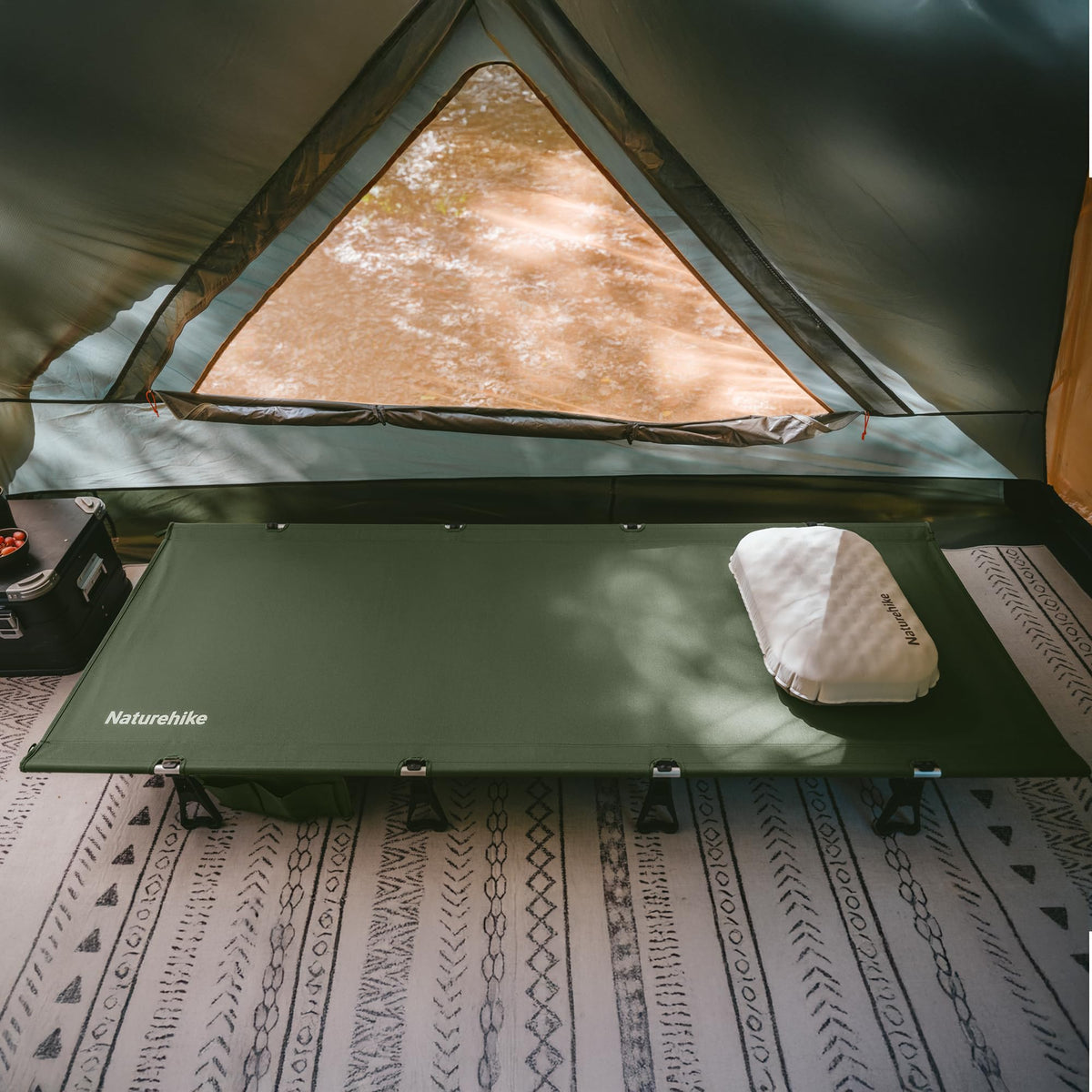 Extra Wide Folding Lightweight Camping Cot Bed R7464