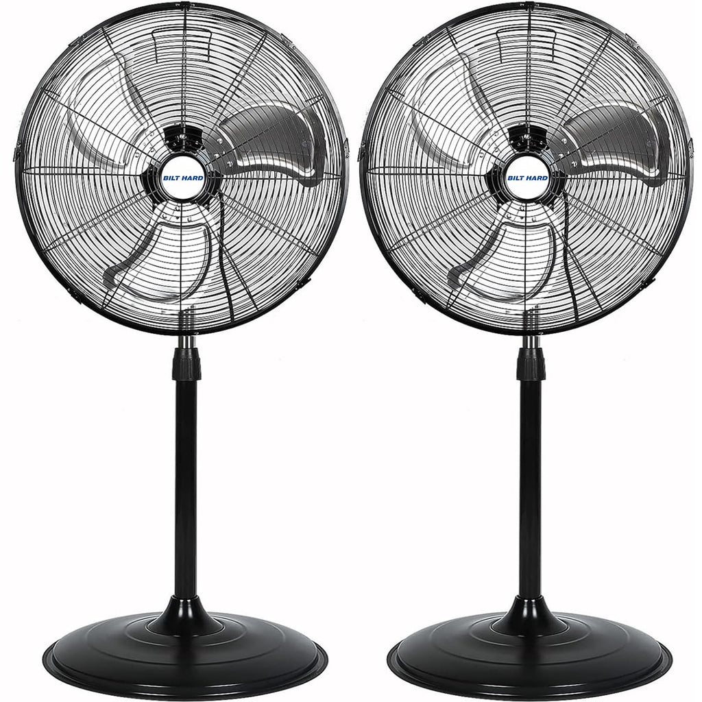 20" High Velocity 3-Speed Oscillating Pedestal Fan, 2 Pack O86387