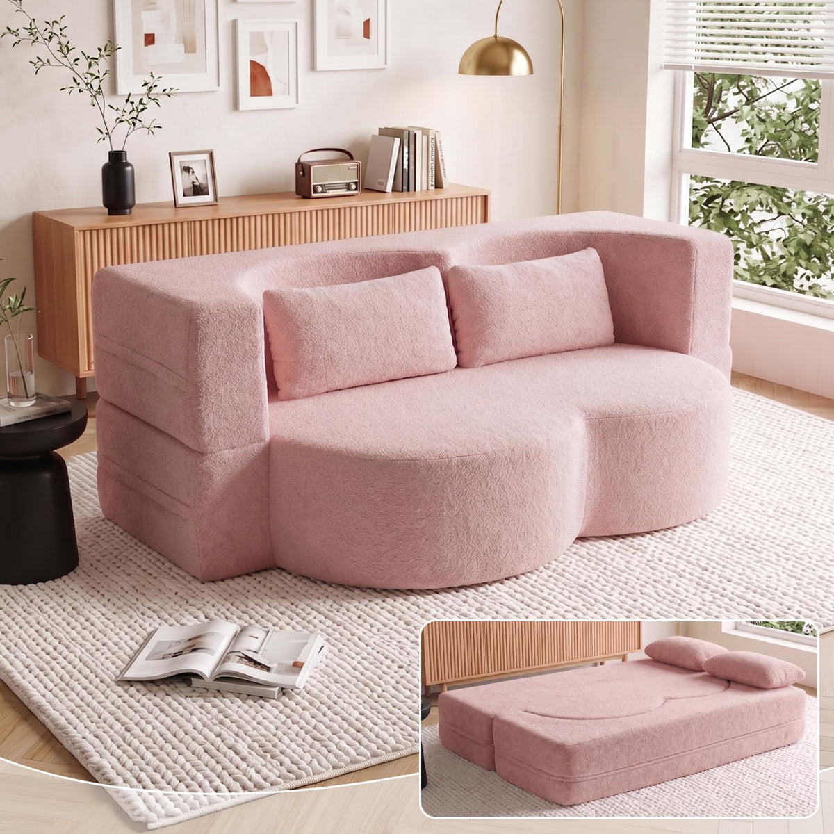 78" Convertible Folding Sofa Bed Full Size U9517