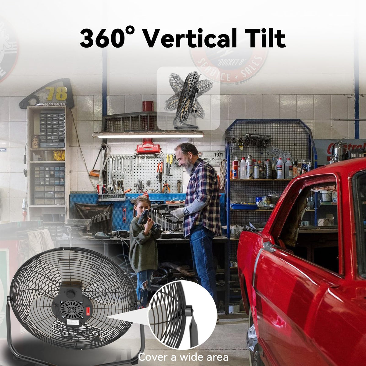 20 Inch 3 Speed 360-Degree Tilt High Velocity Floor Fan L32436