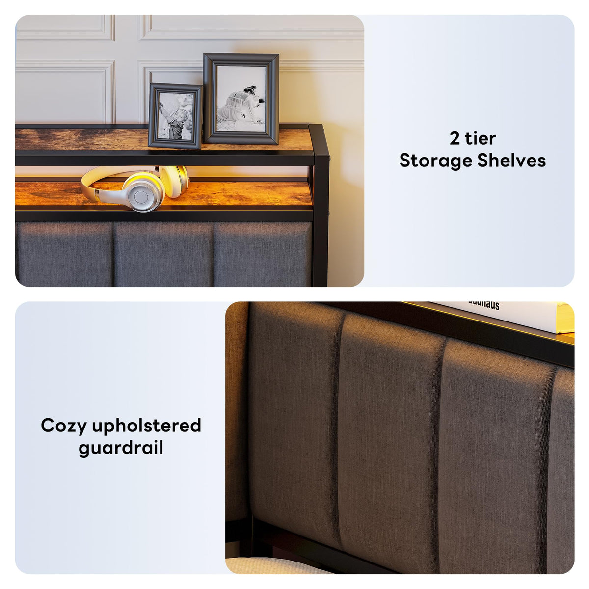 Black Full Daybed with Trundle D3601