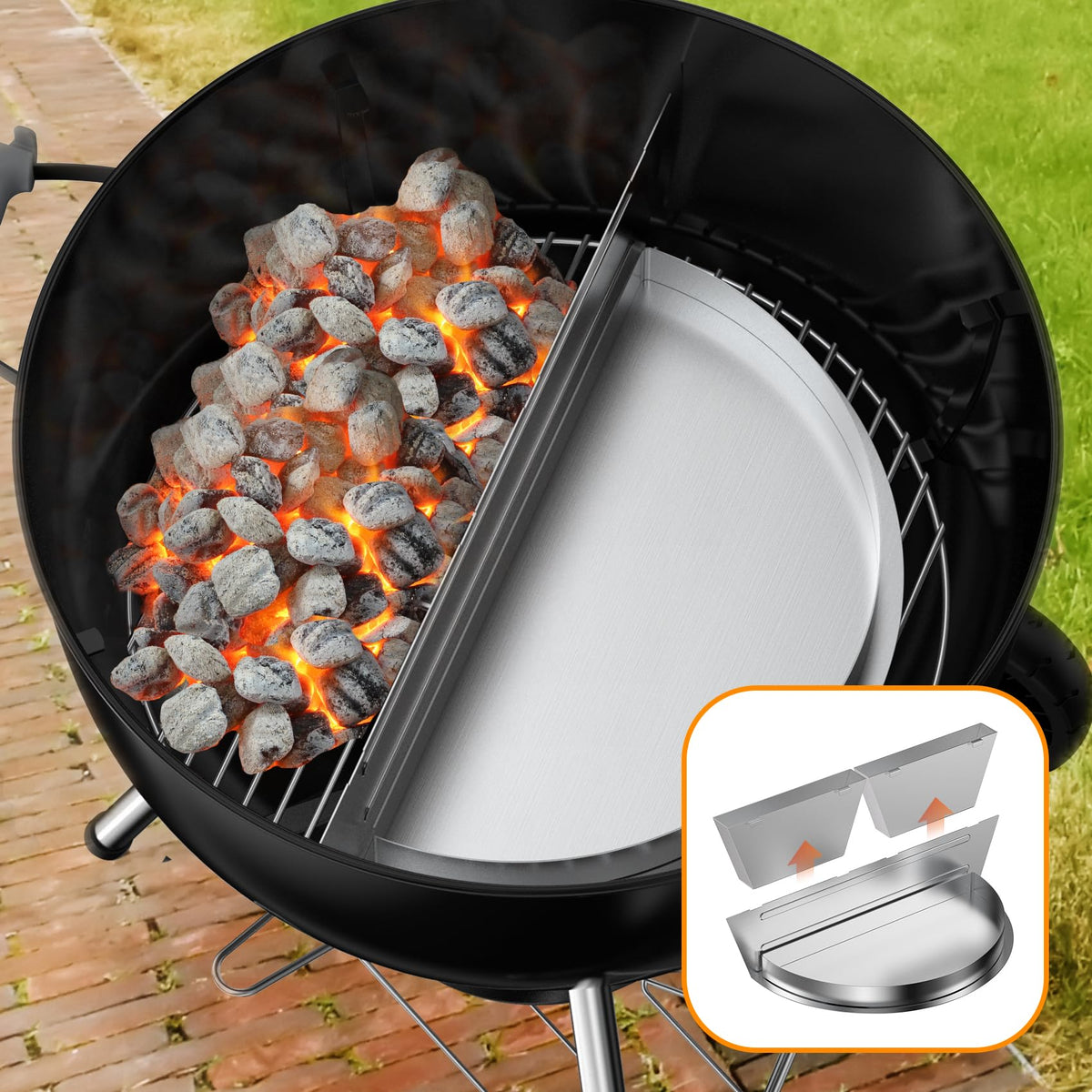 Charcoal Divider Drip Pan R28719