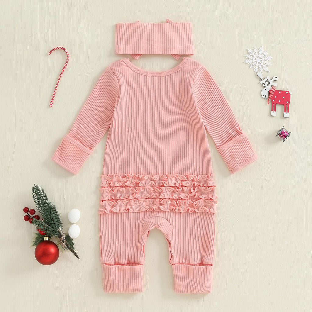 Christmas Tree Long Sleeve Romper Jumpsuit R525
