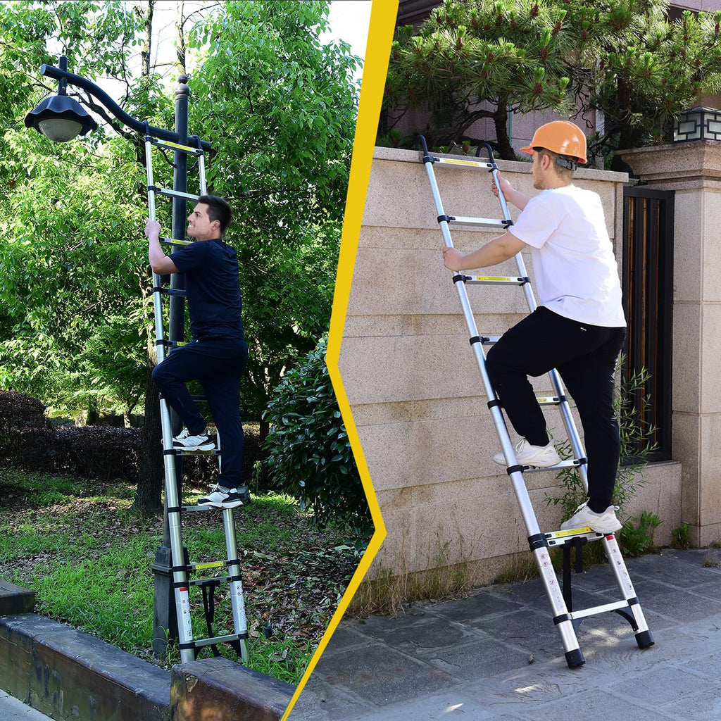 8.5 FT Aluminum Telescoping Ladder 330lbs C732784