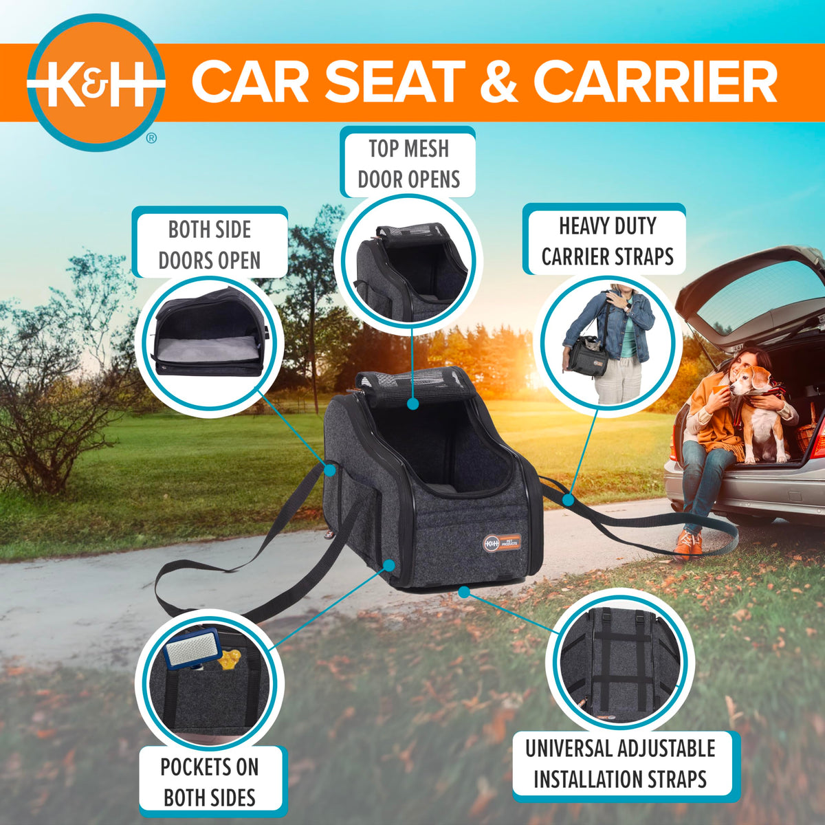Dog Car Seat for Pets Under 8 lbs L819174
