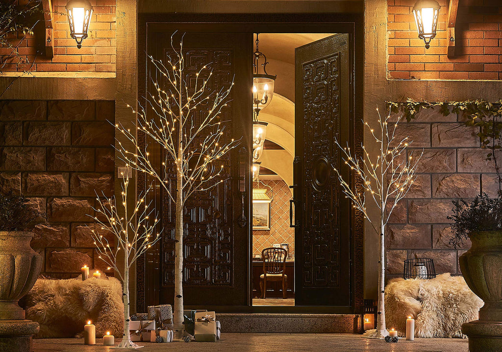 Lighted Birch Tree 8FT 240 Warm White Lights L832